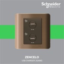 Schneider Electric ZENcelo USB Charger 2 Gang - E8432USB_SZ