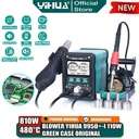 Yihua 995D+-I Blower Solder Uap Hot Air 2 IN 1 Solder Station 110W ORI