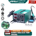 Yihua 852D+ Blower Solder Uap SMD Rework - Soldering Station Original
