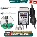 Yihua 2008D Blower Station Digital Solder Uap Hot Air Gun SMD Rework