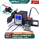 Solder Uap YIHUA 995D+ Solder Station Digital 2 IN1 SMD Hot Air Rework