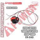 STOP SWITCH + THROTTLE LEVER + STOP CORD UNTUK BRUSH CUTTER EH040
