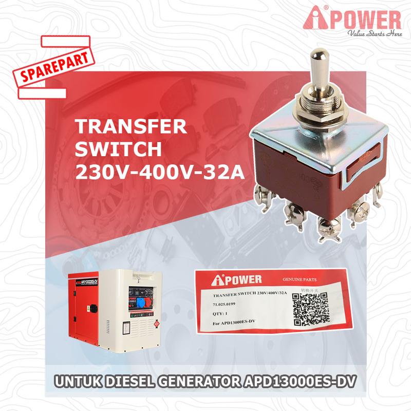 TRANSFER SWITCH 230V-400V-32A UNTUK APD13000ES