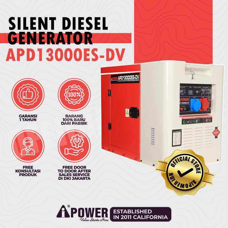 SILENT DIESEL GENERATOR APD13000ES-DV