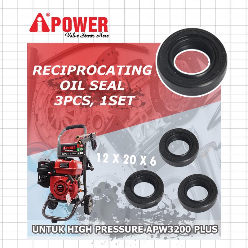 RECIPROCATING OIL SEAL 3PS, 1SET 12X20X6 UNTUK APW320O PLUS