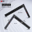 Penggaris Siku Meter Siku Tukang Full Besi 20x30cm 40x60cm