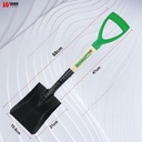 Sekop Pasir Besar Lancip Persegi Skup Besi Skop Taman Kebun Shovel