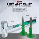 Alat Pahat Batu Beton Lancip Pipih 8 inch + Palu Bogem Batu 2LB 3LB