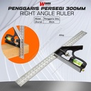 Mistar Penggaris Siku Stainless Steel 300mm