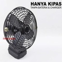 SUNC TOOLS Kipas Angin Besi 6" inch Fan Portable Baterai