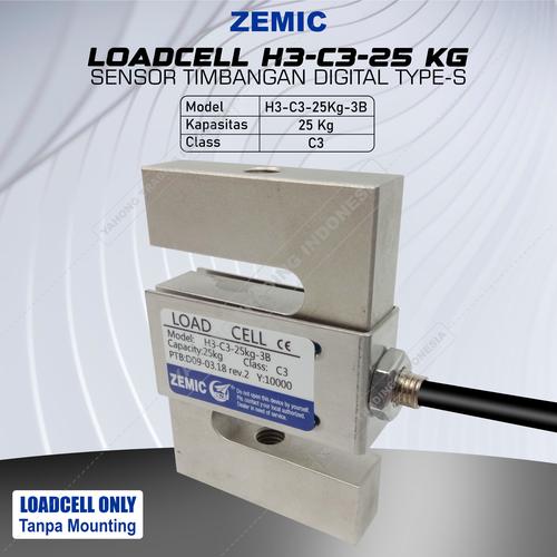 Load Cell ZEMIC H3 C3 25kg Tipe S Loadcell Sensor Timbangan Digital