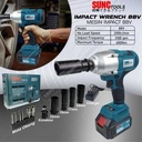 SUNC TOOLS Mesin Impact Wrench Baterai Kunci Shock Pas 88V 88Vf