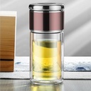 Botol Teh Kaca Dengan Saringan Termos Tumbler Dobel Kaca
