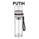 Botol Minum Kaca Termos Tumbler Portable Pemisah Teh