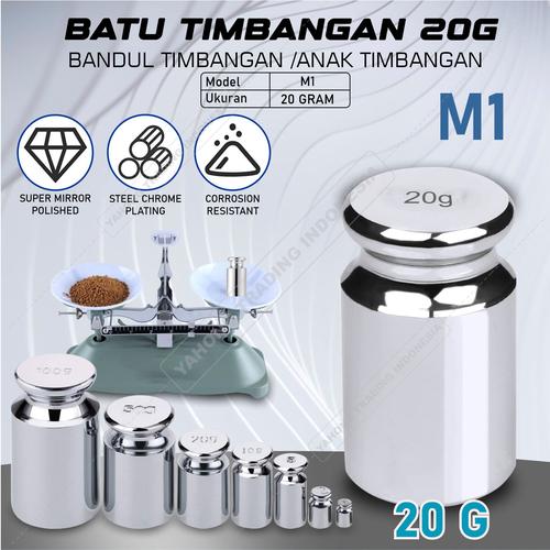 Anak Timbangan Batu Timbangan 20g chrome M1 series