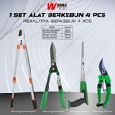 Gunting Gergaji Rumput Dahan Ranting 1 Set Alat Berkebun 4 pcs