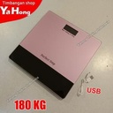 Timbangan Badan Digital Kaca Motif Bergambar 180 KG