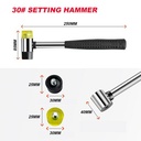 JLD 25/30/35/40MM Palu Karet Double Face Rubber Mallet Hammer Palu Granit