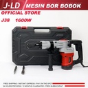 JLD 1600W Mesin bor bobok tembok J38 Mesin Rotary Hammer Impact Jack hammer Drill Bor Palu