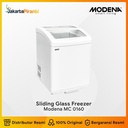 Sliding Glass Freezer MODENA Chest Freezer - MC 0160 W (Kapasitas 156 Liter)