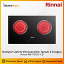 Kompor Tanam Listrik Vitroceramic Hob Rinnai RB-7012E-CB