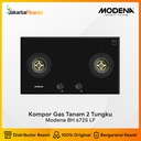 Built-in Gas Hob Kompor Tanam Gas 2 Tungku 70 cm Modena BH 6725 LF