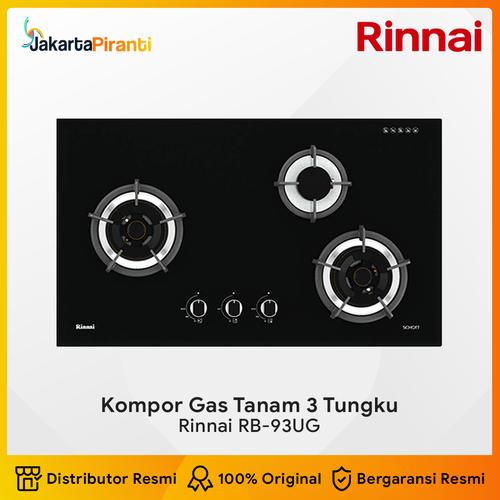 Built-in Gas Hob Kompor Gas Tanam 3 Tungku Rinnai RB-93UG