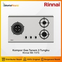 Built-in Gas Hob Kompor Gas Tanam 3 Tungku Rinnai RB-73TS