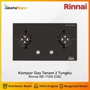 Built-in Gas Hob Kompor Gas Tanam 2 Tungku Rinnai RB-712N (GB)