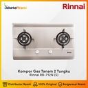 Built-in Gas Hob Kompor Gas Tanam 2 Tungku Rinnai RB-712N (S)
