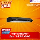 Penghisap Asap Dapur Cooker Hood Modena SX 9512 L Slim Hood 90cm