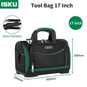 ISKU Tool Bag Besar 17 inch 1680D Kain Oxford Tas Perkakas Anti Air
