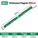 ISKU Spirit Level Waterpass Magnet Bahan paduan aluminium Ukuran 30 40 50 60 80 100CM