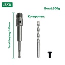ISKU mata bor hole saw lubang tembok beton/hollow core saw beton/pelubang beton tembok pipa drill bit perkakas alat pertukangan 30 40 50 60 65 80 90 mm set