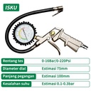 ISKU tire inflator air pressure gauge isi ukur tekanan angin 3 in 1/tire pressure gauge kit/alat pengisi ukur tekanan buang angin ban/alat pengukur tekanan angin