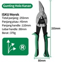 ISKU gunting seng serbaguna  gunting penerbangan 10 inch gunting holo