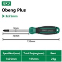 ISKU obeng plus mins magnet 3*75mm 5*75mm 5*100mm 5*125mm 5*150mm 6*100mm 6*125mm 6*150mm 6*200mm 6.3*35mm obeng set screwdriver sets perkakas/obeng super kuat chrome vanadium cocok untuk elektronik dan peralatan rumah tangga