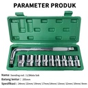 ISKU Kunci Shock Set 10pcs 8-24mm/Socket Kunci Set Motor/Socket Wrench