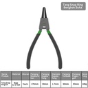 ISKU Tang Ring Snap 7inch Snap Ring Pliers 1/4 pcs