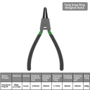 ISKU Tang Ring Snap 7inch Snap Ring Pliers 1/4 pcs