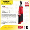 MILWAUKEE Mesin Ratchet 1/4" | High Speed Ratchet M12 FHIR14 (unit only)