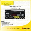 MAXPOWER | 20 Pcs 1/2" Dr Wrench Set | 6 PT Dr Socket Tool Set 1/2"