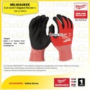 Milwaukee Safety Gloves | Cut Level 1 Dipped Gloves 48-22-8902 Size L