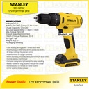 STANLEY SCH121S2 12V Hammer Drill | Mesin Hammer Drill