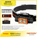 NICRON Headlamp H35UV USB Rechargeable | Senter LED 1000 Lumens 30H