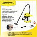 Karcher Wet & Dry Vacuum Cleaner WD 3 S V-17/4/20 Tanki 17L Daya 1000W