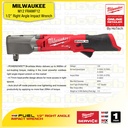 MILWAUKEE M12 FRAIWF12 | 1/2” Right Angle Impact Wrench (Unit Only)
