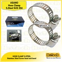ASANO Hose Clamp Size 2-1/4" S.Steel SUS 304 Box | Klemp selang Stainlees