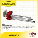 Kunci L Baut | 9 Pcs Worn Rival Hex Key Ballpoint