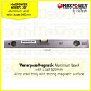 MAXPOWER | M26577 WATERPASS ALUMINUM 20" ( Magnetic ) | Pengukur